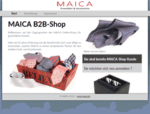 Tablet Screenshot of maica-shop.de